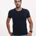 Camiseta Algodão 301 Azul Marinho Algodão BCI™ & Tingimento Reativo EZUTUS Roupa Masculina Básica de Qualidade