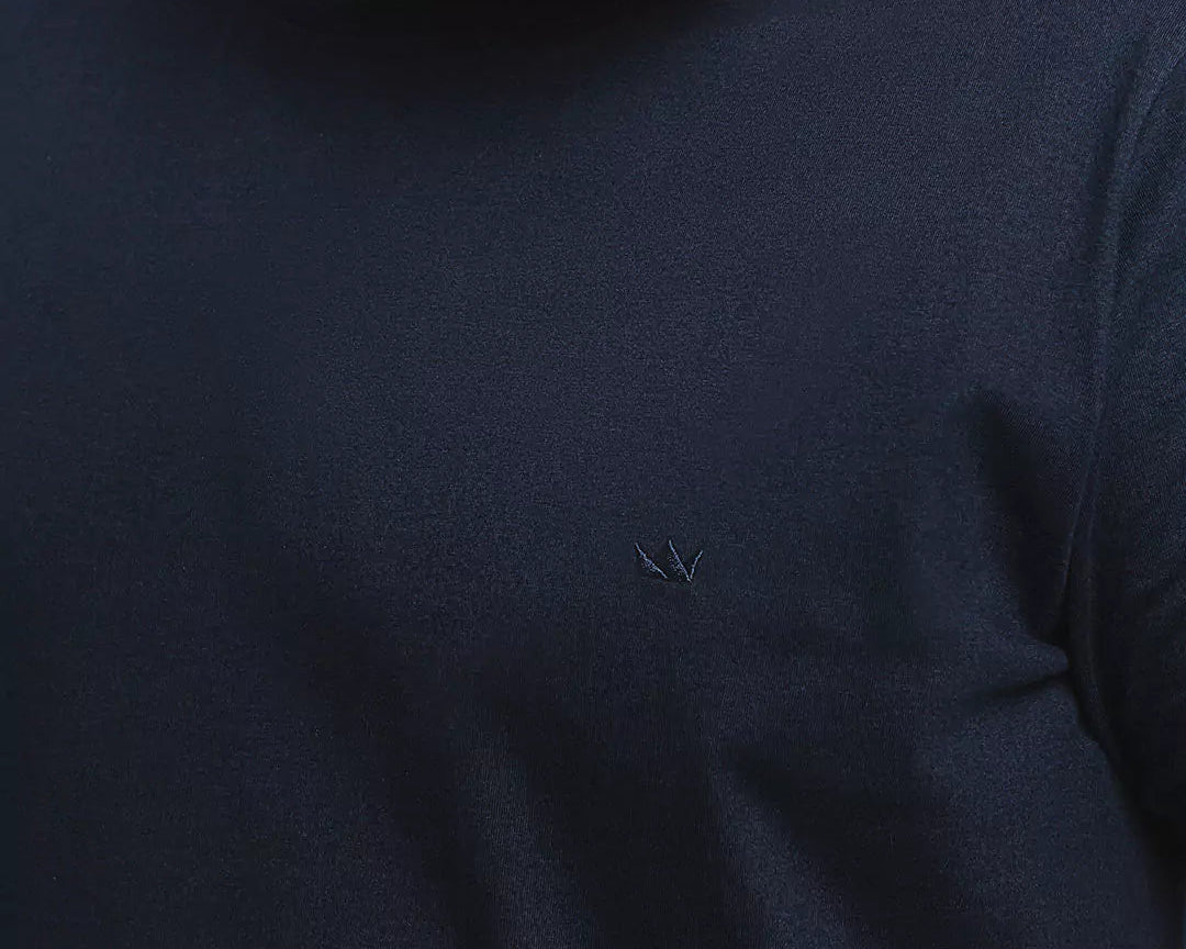 Camiseta Algodão 301 Azul Marinho | Plus Size Algodão BCI™ & Tingimento Reativo EZUTUS Roupa Masculina Básica de Qualidade