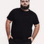 Camiseta Algodão Pima Preta | Plus Size Algodão PIMA™ & Tingimento Reativo EZUTUS Roupa Masculina Básica de Qualidade