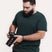 Camiseta Algodão Pima Verde Escura | Plus Size Algodão PIMA™ & Tingimento Reativo EZUTUS Roupa Masculina Básica de Qualidade