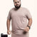 Camiseta Everyday Bege | Plus Size Viscose EcoVero™ & Tingimento Reativo EZUTUS Roupa Masculina Básica de Qualidade