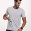 Camiseta Everyday Cinza Mescla Viscose EcoVero™ & Tingimento Reativo EZUTUS Roupa Masculina Básica de Qualidade