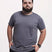 Camiseta Everyday Cinza | Plus Size Viscose EcoVero™ & Tingimento Reativo EZUTUS Roupa Masculina Básica de Qualidade