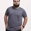 Camiseta Everyday Cinza | Plus Size Viscose EcoVero™ & Tingimento Reativo EZUTUS Roupa Masculina Básica de Qualidade