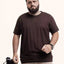 Camiseta Everyday Marrom | Plus Size Viscose EcoVero™ & Tingimento Reativo EZUTUS Roupa Masculina Básica de Qualidade
