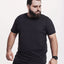 Camiseta Everyday Preta Mescla | Plus Size Viscose EcoVero™ & Tingimento Reativo EZUTUS Roupa Masculina Básica de Qualidade