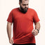 Camiseta Everyday Vermelha | Plus Size Viscose EcoVero™ & Tingimento Reativo EZUTUS Roupa Masculina Básica de Qualidade