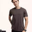 Camiseta Mescla 401 Marrom Algodão BCI™ & Tingimento Reativo EZUTUS Roupa Masculina Básica de Qualidade