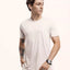 Camiseta Mescla 401 Off White Algodão BCI™ & Tingimento Reativo EZUTUS Roupa Masculina Básica de Qualidade