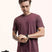 Camiseta Mescla 401 Vinho Algodão BCI™ & Tingimento Reativo EZUTUS Roupa Masculina Básica de Qualidade