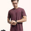 Camiseta Mescla 401 Vinho Algodão BCI™ & Tingimento Reativo EZUTUS Roupa Masculina Básica de Qualidade