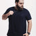 Camiseta Ultraleve Azul Marinho | Plus Size Viscose EcoVero™ & Algodão Flame EZUTUS Roupa Masculina Básica de Qualidade