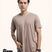 Camiseta Ultraleve Caqui Viscose EcoVero™ & Algodão Flame EZUTUS Roupa Masculina Básica de Qualidade