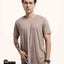 Camiseta Ultraleve Caqui Viscose EcoVero™ & Algodão Flame EZUTUS Roupa Masculina Básica de Qualidade