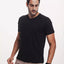 Camiseta Ultraleve Preta Viscose EcoVero™ & Algodão Flame EZUTUS Roupa Masculina Básica de Qualidade